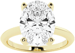 Oval Shape Lab Grown Diamond Engagement Ring