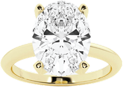Oval Shape Lab Grown Diamond Engagement Ring