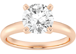 Round Shape Lab Grown Diamond Engagement Ring