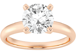 Round Shape Lab Grown Diamond Engagement Ring