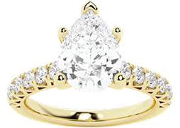 Pear Shape Lab Grown Diamond Engagement Ring