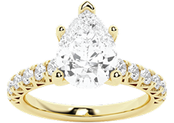 Pear Shape Lab Grown Diamond Engagement Ring
