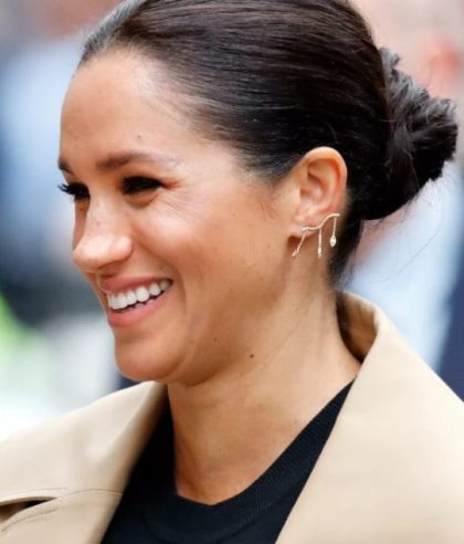 Meghan Markle in Lab Grown Diamond Earrings