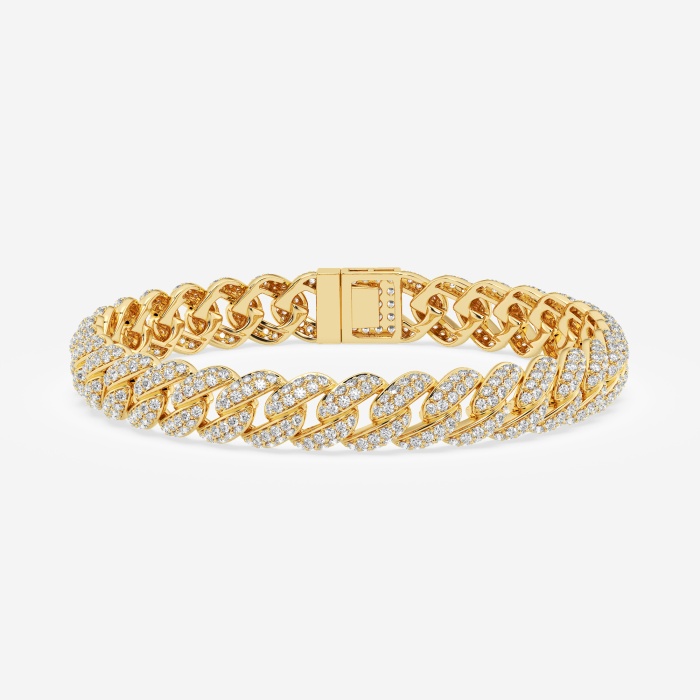 6 ctw Round Lab Grown Diamond Cuban Link Bracelet - 6.5 Inches