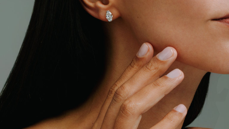 Lab Grown Diamond Stud Earrings for Winter Style