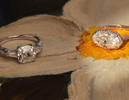 Lab-Grown Antique Cut Engagement Rings