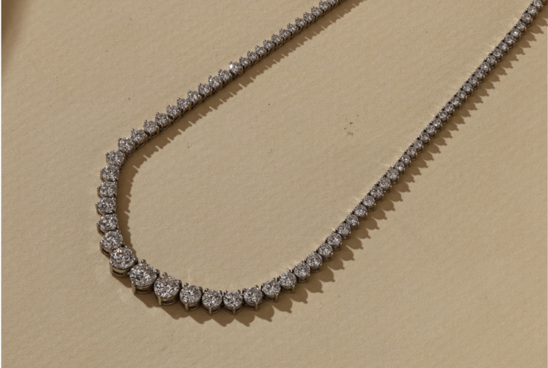 Transitional Jewelry Styling with Lab Grown Diamond Layering Jewelry
