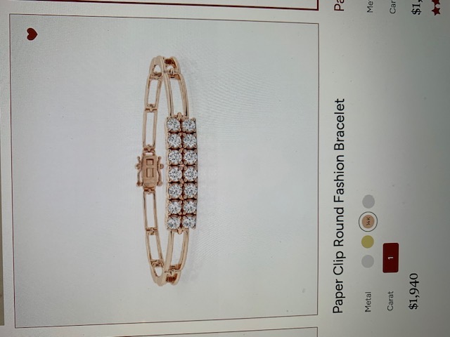  Truly Custom 1 ctw Round Lab Grown Diamond Paper Clip Fashion Bracelet 