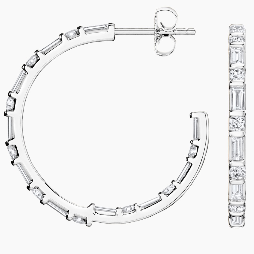 Truly Custom 2 ctw Round & Baguette Lab Grown Diamond Fashion Earrings