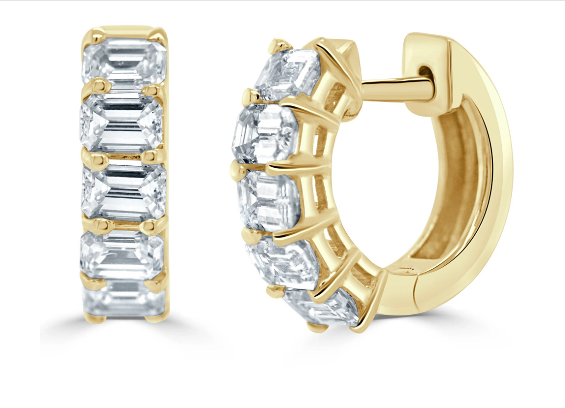 Truly Custom 1 1/2 ctw Emerald Lab Grown Diamond Fashion Earrings