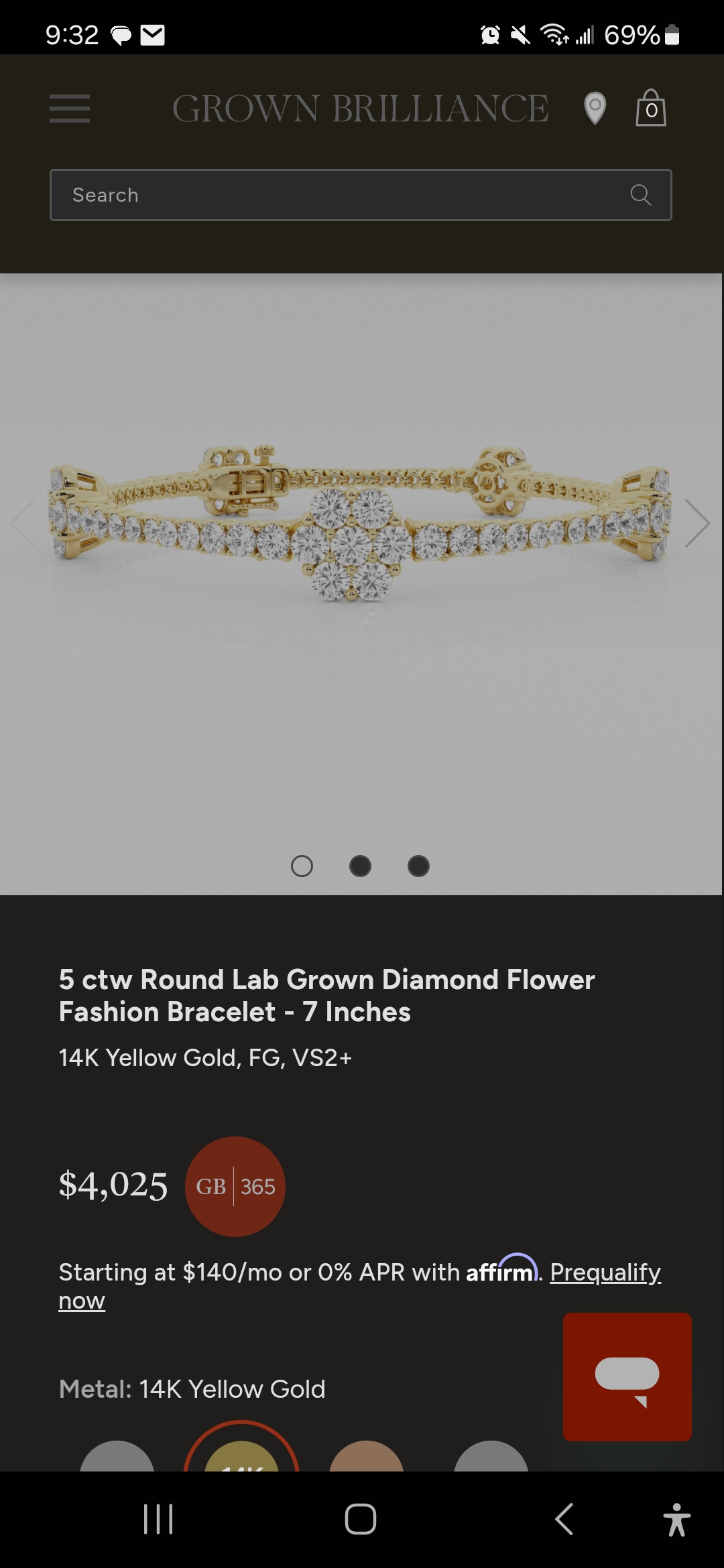  Truly Custom 4 ctw Round Lab Grown Diamond Flower Fashion Bracelet 