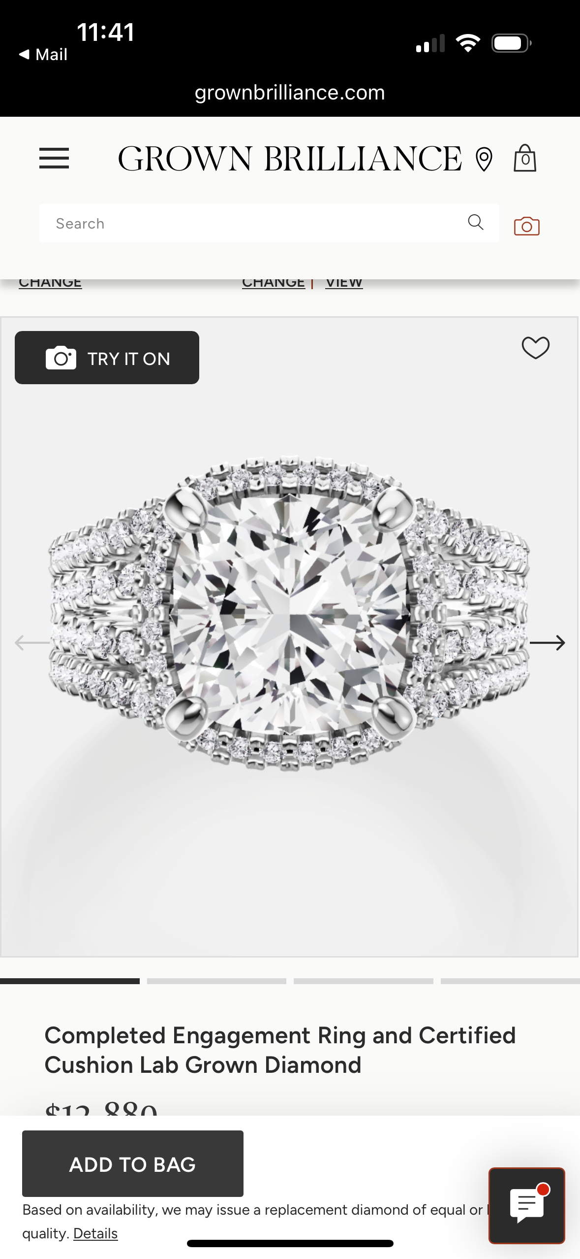  Truly Custom 3 7/8 ctw Cushion Lab Grown Diamond Side Stone Engagement Ring
