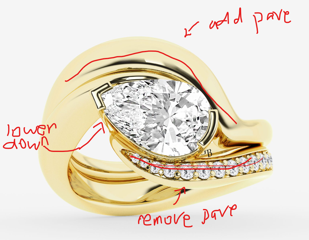  Truly Custom 2 ctw Pear Lab Grown Diamond Solitaire Engagement Ring