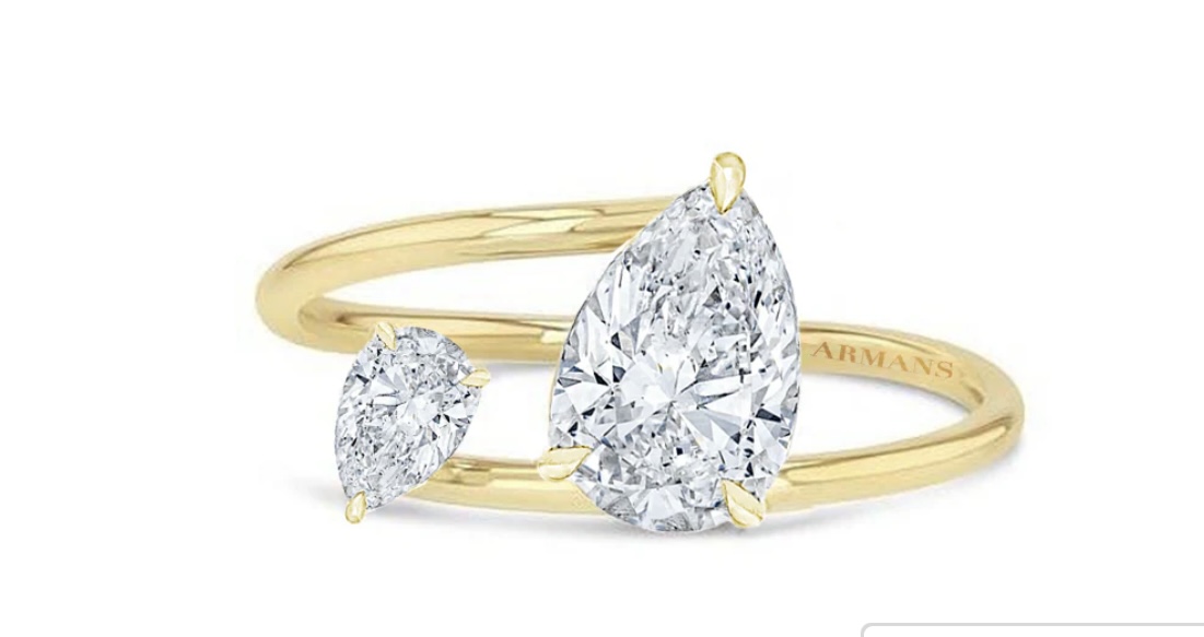  Truly Custom 2 ctw Pear Lab Grown Diamond Fashion Ring