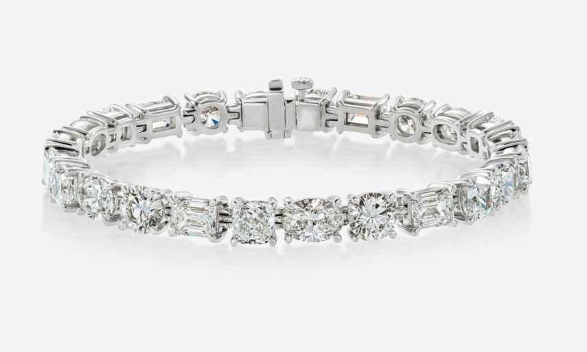  Truly Custom  23 3/4 ctw Elongated Cushion & Heart Lab Grown Diamond Bracelet