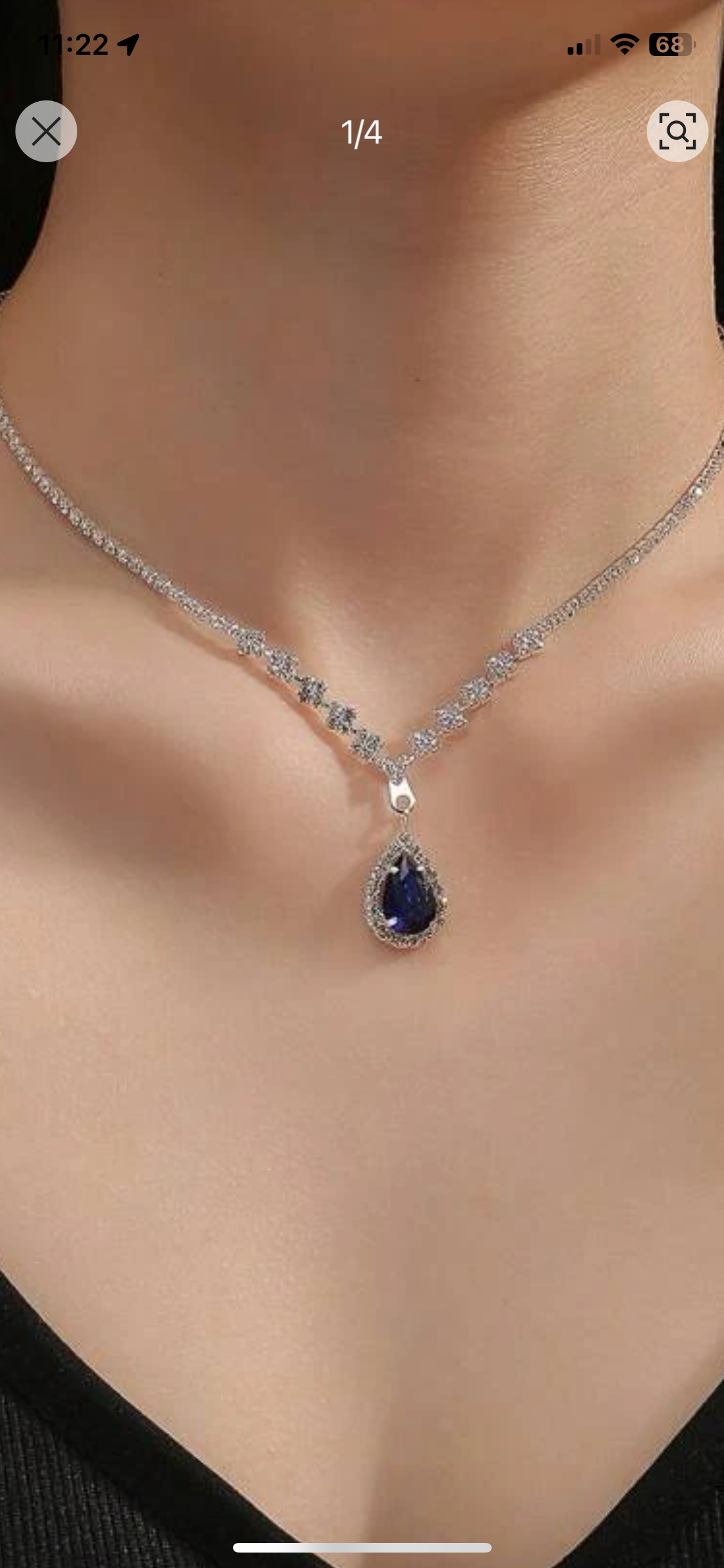 Truly Custom 9 1/3 ctw Pear Fancy Blue Lab Grown Diamond Necklace
