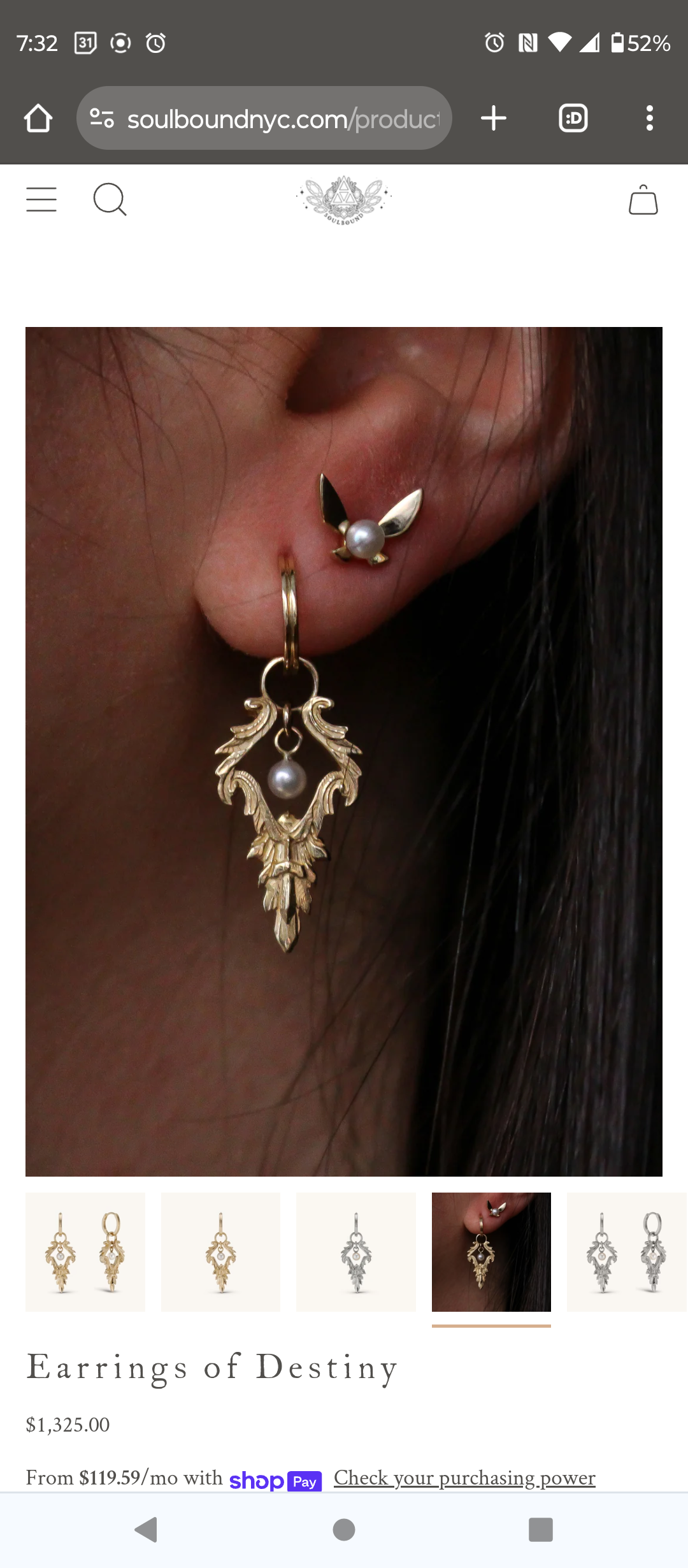 Truly Custom 4.0x4.0mm Cultured Freshwater Pearl Earrings