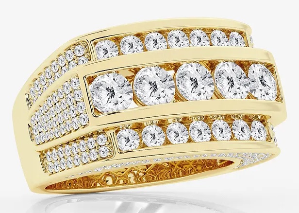  Truly Custom 3 ctw Round Lab Grown Diamond Men\'s Multi