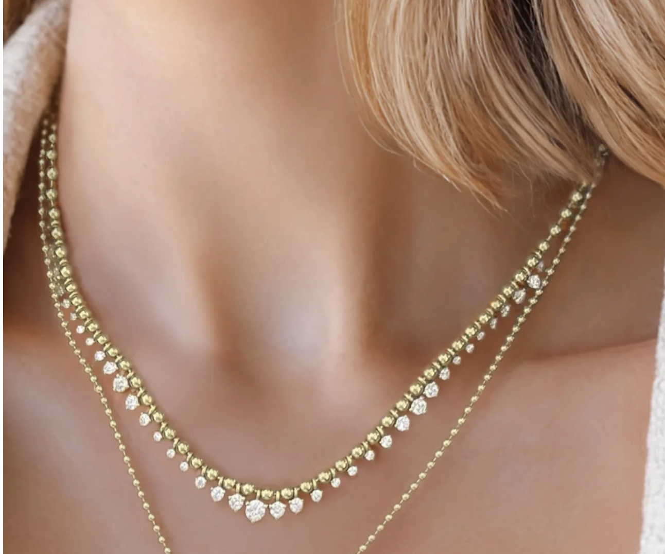 GB Custom 2 1/8 ctw Round Lab Grown Diamond Fashion Necklace