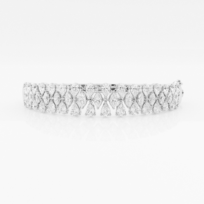 Badgley Mischka 5 3/4 ctw Marquise and Pear Lab Grown Diamond  Bangle Bracelet - 7 Inches