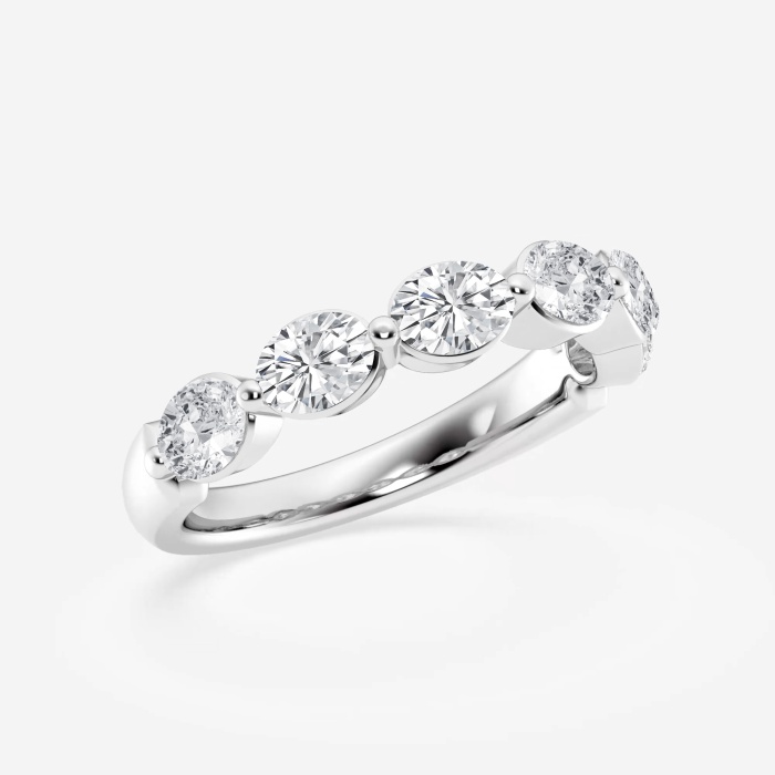 1 1/2 ctw Oval Lab Grown Diamond Floating Anniversary Band