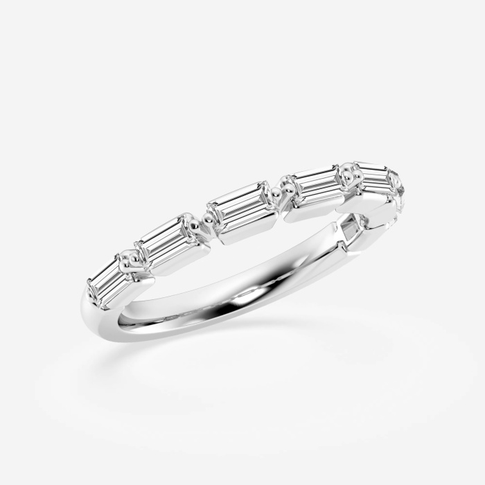 3/4 ctw Baguette Lab Grown Diamond Floating Stackable Ring