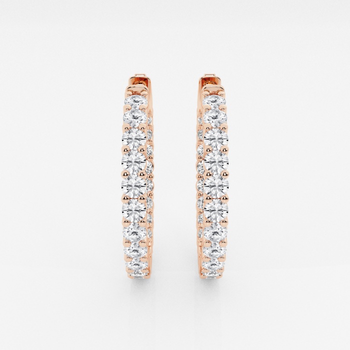 Melodia Diamonds 18K Vermeil 0.19ctw Round Lab Grown Diamond J-Hoop Earrings main image 1