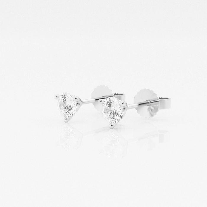 1/2 ctw Round Near-Colorless Lab Grown Diamond 3-Prong Martini Stud Earrings