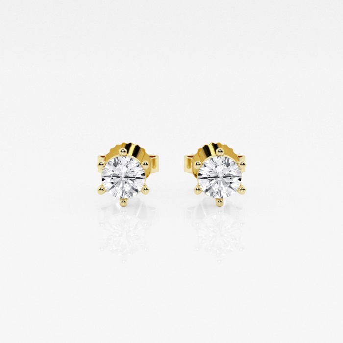 1/2 ctw Round Near-Colorless Lab Grown Diamond 6-Prong Stud Earrings