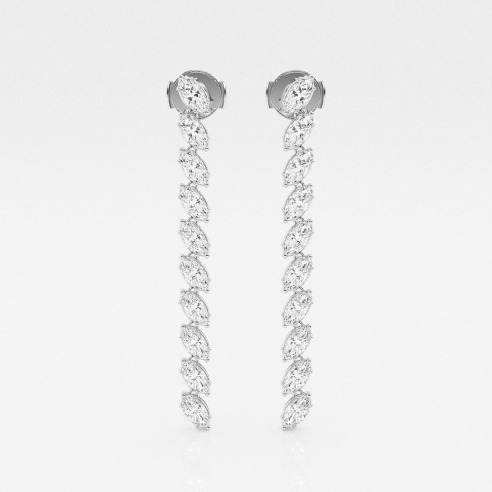 Badgley Mischka  3 1/2 ctw Marquise  Lab Grown Diamond Dangle Fashion Earrings
