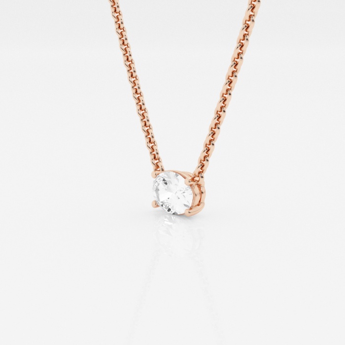 näas Ethereal 1/2 ctw Oval Lab Grown Diamond Solitaire Pendant with Adjustable Chain
