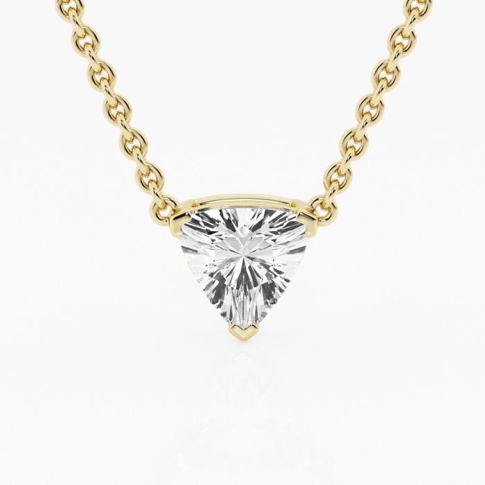 näas Ethereal 1 ctw Trillion Lab Grown Diamond Solitaire Pendant with Adjustable Chain