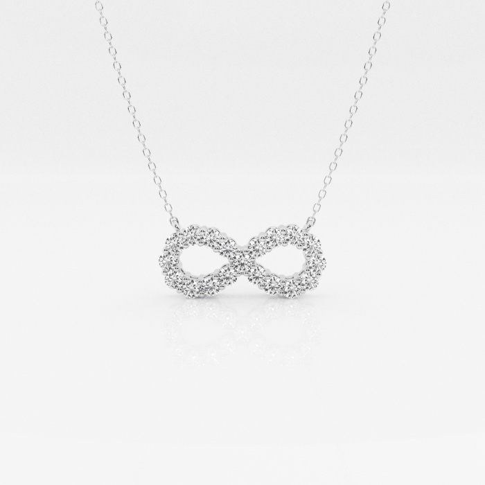 1 ctw Round Lab Grown Diamond Infinity Fashion Pendant With Adjustable Chain