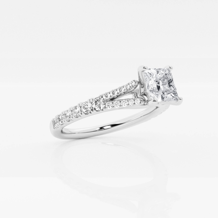 1 1/3 ctw Princess Lab Grown Diamond Split Shank Engagement Ring
