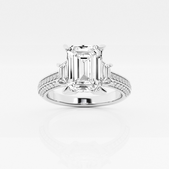 Badgley Mischka 2 7/8 ctw Emerald Lab Grown Diamond Engagement Ring