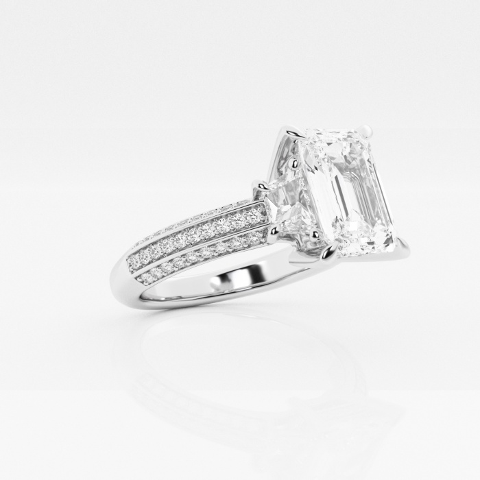 Badgley Mischka 2 7/8 ctw Emerald Lab Grown Diamond Engagement Ring