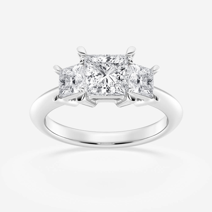 2 ctw Princess Lab Grown Diamond  Three Stone Ring