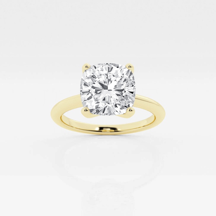 Badgley Mischka 3 1/10 ctw Cushion Lab Grown Diamond Solitaire Engagement Ring