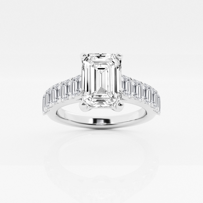 Badgley Mischka 4 1/4 ctw Emerald Lab Grown Diamond Engagement Ring