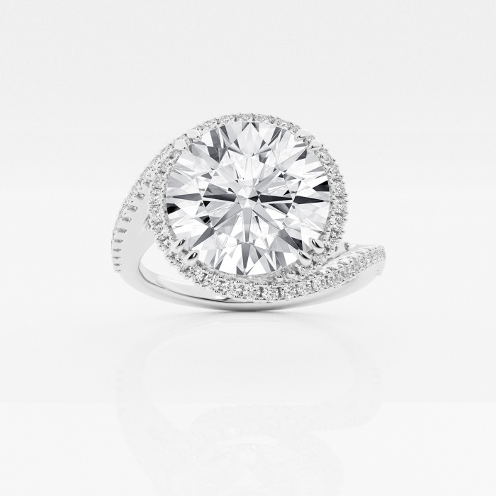 Badgley Mischka Custom 7 ctw Round Lab Grown Diamond Bypass Engagement Ring