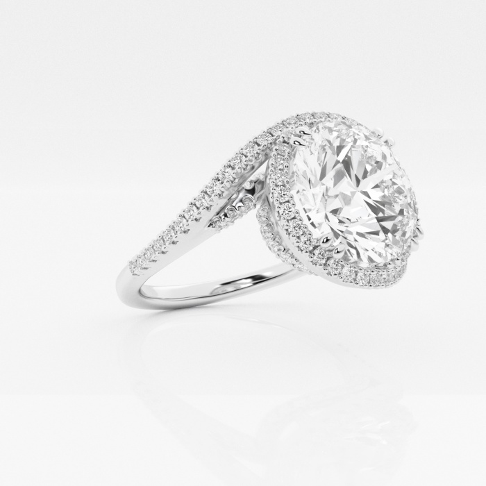 Badgley Mischka Custom 7 ctw Round Lab Grown Diamond Bypass Engagement Ring