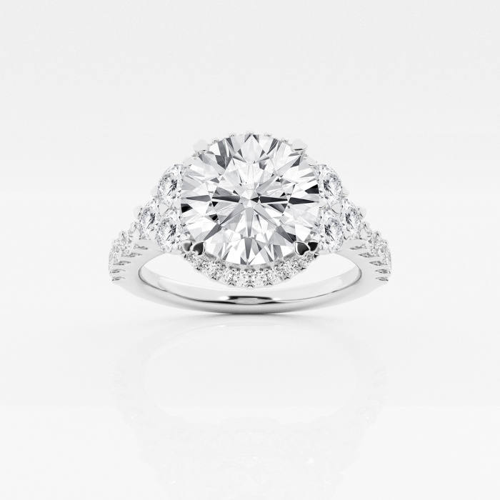 Badgley Mischka 4 ctw Round Lab Grown Diamond Halo Engagement Ring