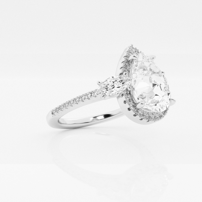 Badgley Mischka 3 1/6 ctw Pear Lab Grown Diamond Halo Engagement Ring
