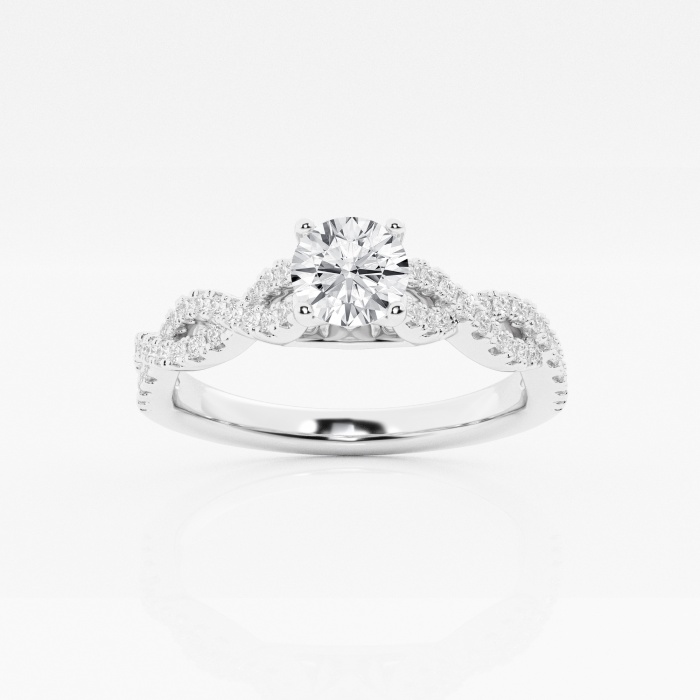 3/4 ctw Round Lab Grown Diamond Twist Engagement Ring