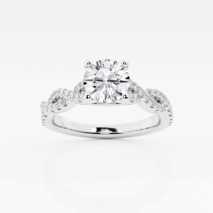 1 1/4 ctw Round Lab Grown Diamond Twist Engagement Ring