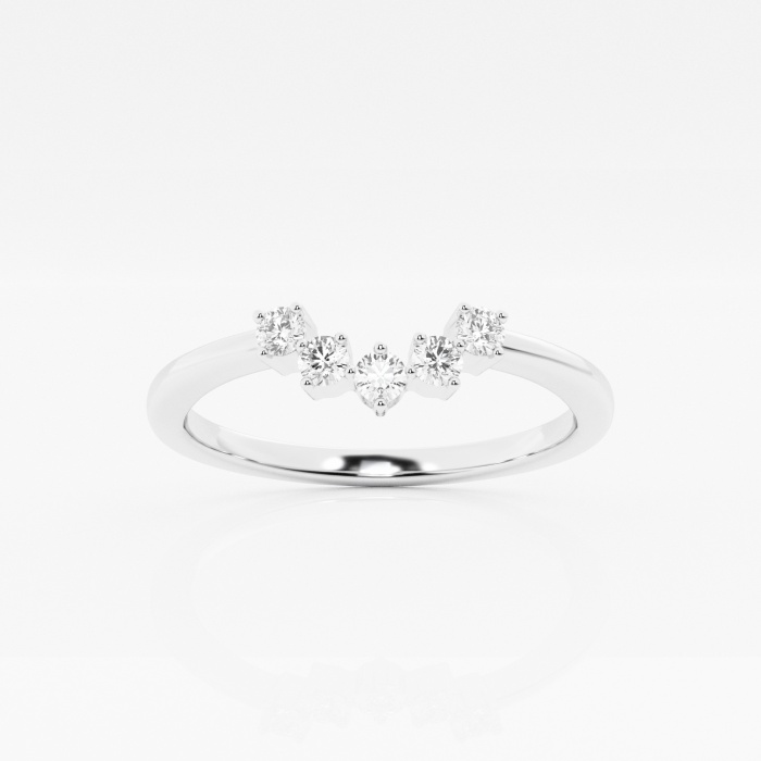1/10 ctw Round Lab Grown Diamond Collar Stackable Ring