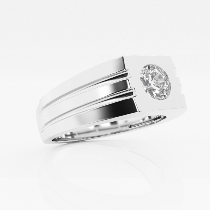1 ctw Round Lab Grown Diamond Men\'s Solitaire Engagement Ring