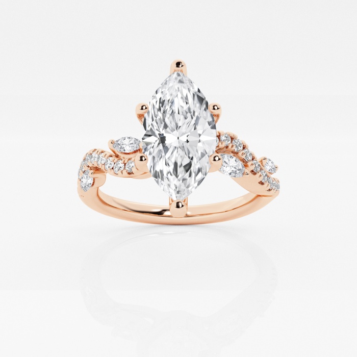 1 7/8 ctw Marquise Lab Grown Diamond Marquise Vine Engagement Ring
