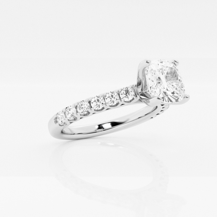 2 ctw Cushion Lab Grown Diamond Royal Crown Engagement Ring