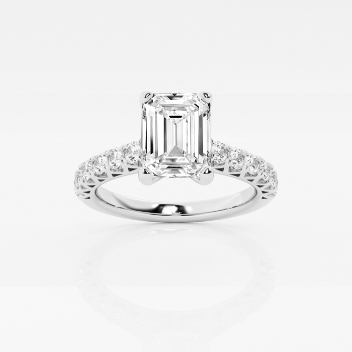 1 1/2 ctw Emerald Lab Grown Diamond Royal Crown Engagement Ring
